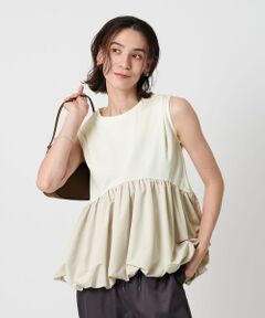 BEAUTY&YOUTH UNITED ARROWS / ビューティー&ユース ユナイテッドアローズ カットソー | 【WEB限定】ペプラムバルーン ノースリーブプルオーバー -ウォッシャブル-