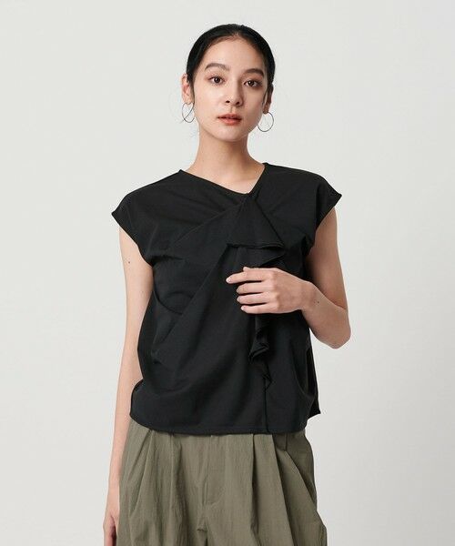 BEAUTY&YOUTH UNITED ARROWS / ビューティー&ユース ユナイテッドアローズ カットソー | 【WEB限定】ラッフルフレンチスリーブ プルオーバー -汗染み防止- | 詳細1