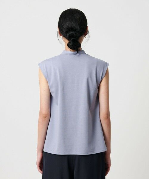 BEAUTY&YOUTH UNITED ARROWS / ビューティー&ユース ユナイテッドアローズ カットソー | 【WEB限定】ボウタイ スタンドカラーノースリーブTシャツ -汗染み防止- | 詳細14