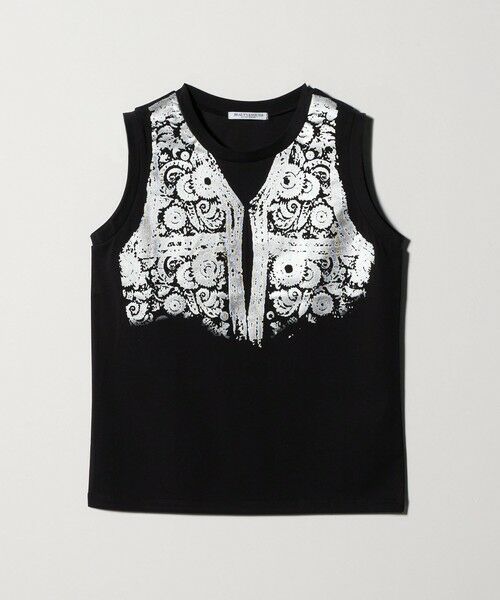 BEAUTY&YOUTH UNITED ARROWS / ビューティー&ユース ユナイテッドアローズ カットソー | 【WEB限定】グリッタートロンプルイユ ノースリーブTシャツ | 詳細14