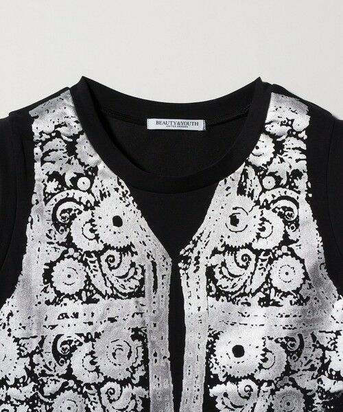 BEAUTY&YOUTH UNITED ARROWS / ビューティー&ユース ユナイテッドアローズ カットソー | 【WEB限定】グリッタートロンプルイユ ノースリーブTシャツ | 詳細16