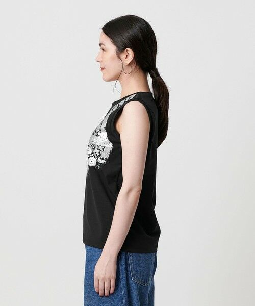 BEAUTY&YOUTH UNITED ARROWS / ビューティー&ユース ユナイテッドアローズ カットソー | 【WEB限定】グリッタートロンプルイユ ノースリーブTシャツ | 詳細12