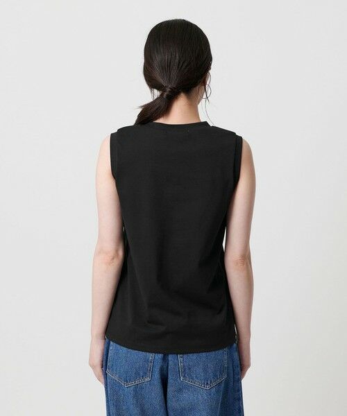 BEAUTY&YOUTH UNITED ARROWS / ビューティー&ユース ユナイテッドアローズ カットソー | 【WEB限定】グリッタートロンプルイユ ノースリーブTシャツ | 詳細13