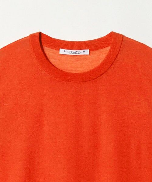 UNITED ARROWS 赤 半袖ニット カシミア　シルク　Fサイズ 新品 UNITED ARROWS 赤 半袖ニット カシミア シルク Fサイズ 新品
