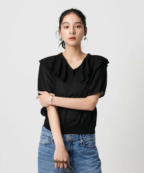 BEAUTY&YOUTH UNITED ARROWS / ビューティー&ユース ユナイテッドアローズ ニット・セーター | 【WEB限定】フリルカラー ニットプルオーバー -ウォッシャブル- | 詳細1