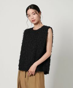 【美品】【WEB限定】フリンジ ノースリーブブラウス ―ウォッシャブル― 美品】【WEB限定】フリンジ ノースリーブブラウス ―ウォッシャブル―