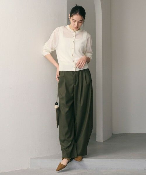 h beauty&youth ウールナイロンリブカーディガン　ダークグレー Cardigan｜TOPS｜エイチ ビューティー＆ユース（H BEAUTY&YOUTH