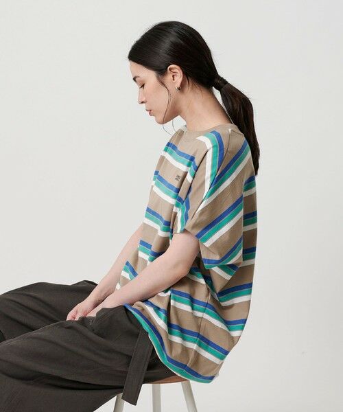 BEAUTY&YOUTH UNITED ARROWS / ビューティー&ユース ユナイテッドアローズ Tシャツ | ＜Americana＞マルチボーダー スリーブレス トップス/ベージュ | 詳細2