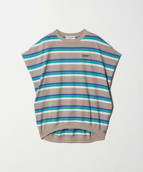 BEAUTY&YOUTH UNITED ARROWS / ビューティー&ユース ユナイテッドアローズ Tシャツ | ＜Americana＞マルチボーダー スリーブレス トップス/ベージュ | 詳細7