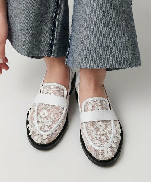 BEAUTY & YOUTH UNITED ARROWS/ビューティー&ユース ユナイテッドアローズ ＜mollini＞FLOLA メッシュ ローファー WHITE 24〜24.5cm(38)