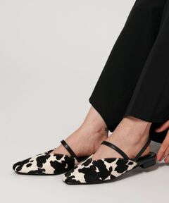 BEAUTY&YOUTH UNITED ARROWS / ビューティー&ユース ユナイテッドアローズ サンダル | ヘアー×レザー コンビ フラットシューズ