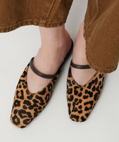 BEAUTY&YOUTH UNITED ARROWS / ビューティー&ユース ユナイテッドアローズ サンダル | ヘアー×レザー コンビ フラットシューズ