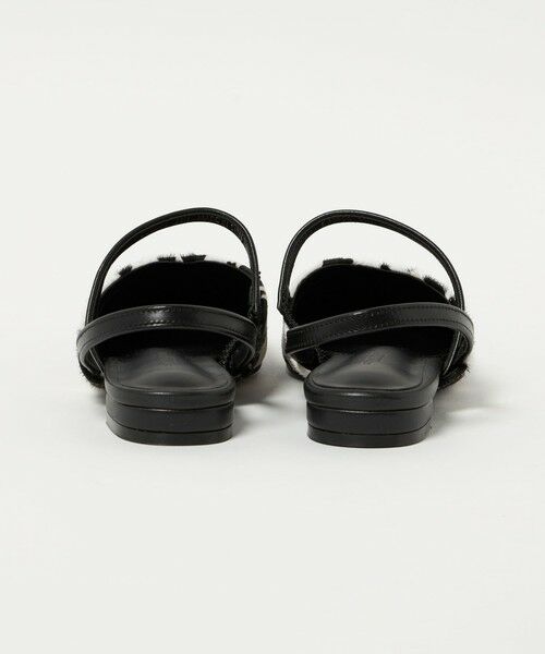 BEAUTY&YOUTH UNITED ARROWS / ビューティー&ユース ユナイテッドアローズ サンダル | ヘアー×レザー コンビ フラットシューズ | 詳細8
