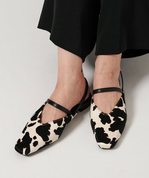 BEAUTY&YOUTH UNITED ARROWS / ビューティー&ユース ユナイテッドアローズ サンダル | ヘアー×レザー コンビ フラットシューズ | 詳細2