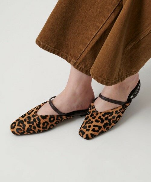 BEAUTY&YOUTH UNITED ARROWS / ビューティー&ユース ユナイテッドアローズ サンダル | ヘアー×レザー コンビ フラットシューズ | 詳細15