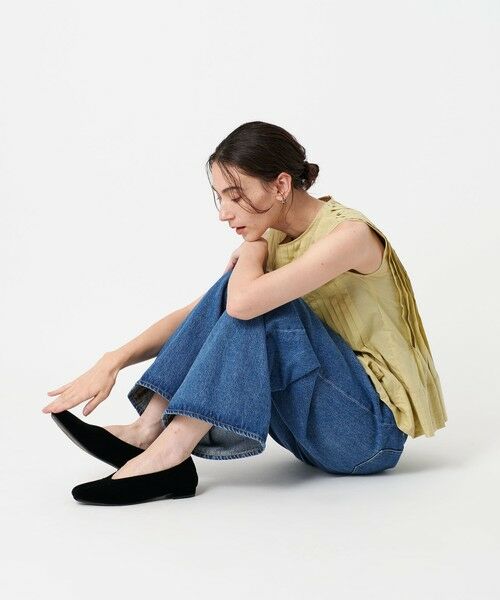 BEAUTY&YOUTH UNITED ARROWS / ビューティー&ユース ユナイテッドアローズ フラットシューズ | ギャザートゥ ベルベット フラットシューズ | 詳細2