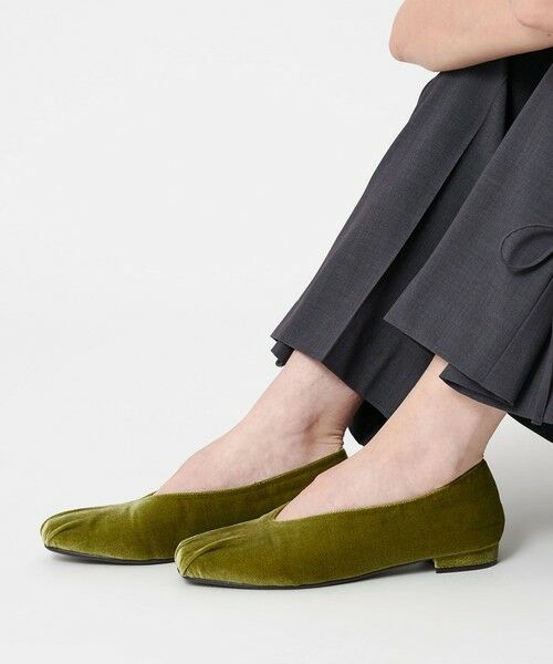 BEAUTY&YOUTH UNITED ARROWS / ビューティー&ユース ユナイテッドアローズ フラットシューズ | ギャザートゥ ベルベット フラットシューズ | 詳細7