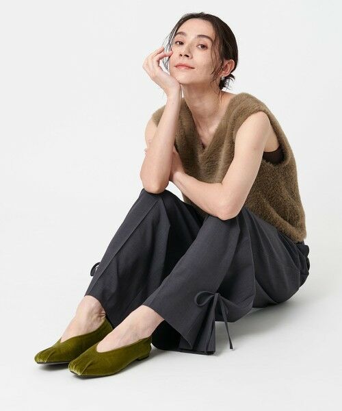 BEAUTY&YOUTH UNITED ARROWS / ビューティー&ユース ユナイテッドアローズ フラットシューズ | ギャザートゥ ベルベット フラットシューズ | 詳細8