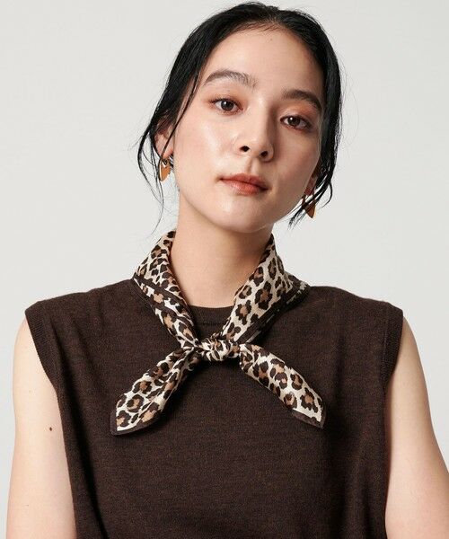 BEAUTY&YOUTH UNITED ARROWS / ビューティー&ユース ユナイテッドアローズ バンダナ・スカーフ | シルク レオパード スカーフ | 詳細4