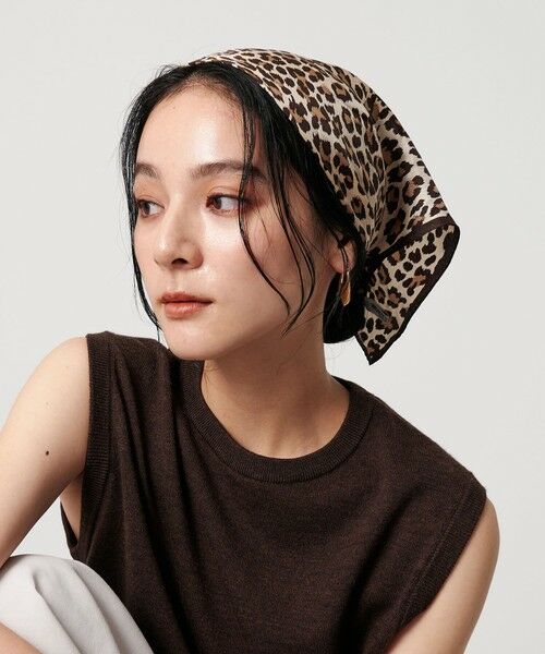 BEAUTY&YOUTH UNITED ARROWS / ビューティー&ユース ユナイテッドアローズ バンダナ・スカーフ | シルク レオパード スカーフ | 詳細5