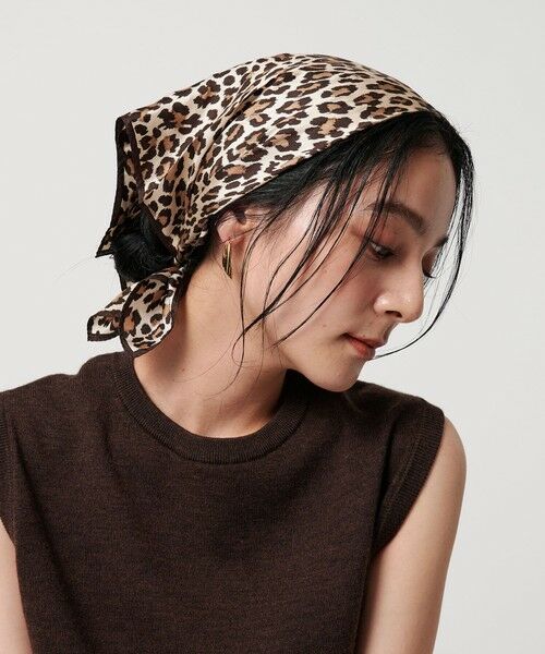 BEAUTY&YOUTH UNITED ARROWS / ビューティー&ユース ユナイテッドアローズ バンダナ・スカーフ | シルク レオパード スカーフ | 詳細6