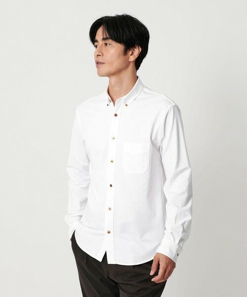 BEAUTY & YOUTH UNITED ARROWS/ビューティー&ユース ユナイテッドアローズ クイック ストレッチ シャンブレー ボタンダウン シャツ SLIM型 吸水速乾 WHITE XS BEAUTY & YOUTH UNITED ARROWS/ビューティー&ユース ユナイテッドアローズ クイック ストレッチ シャンブレー ボタンダウン シャツ SLIM型 吸水速乾 WHITE XS
