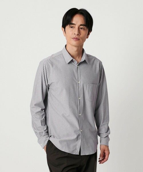 BEAUTY&YOUTH UNITED ARROWS / ビューティー&ユース ユナイテッドアローズ シャツ・ブラウス | クイック ストレッチ ストライプ レギュラー シャツ SLIM型 | 詳細1