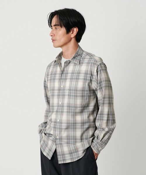 BEAUTY & YOUTH UNITED ARROWS/ビューティー&ユース ユナイテッドアローズ 尾州 TW チェック レギュラーシャツ FORM TAPERD型 ウォッシャブル MADE IN JAPAN MD. GRAY L BEAUTY & YOUTH UNITED ARROWS/ビューティー&ユース ユナイテッドアローズ 尾州 TW チェック レギュラーシャツ FORM TAPERD型 ウォッシャブル MADE IN JAPAN MD. GRAY L