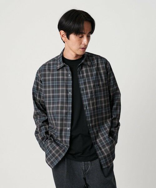 BEAUTY & YOUTH UNITED ARROWS/ビューティー&ユース ユナイテッドアローズ 尾州 TW チェック レギュラーシャツ FORM TAPERD型 ウォッシャブル MADE IN JAPAN NAVY L BEAUTY & YOUTH UNITED ARROWS/ビューティー&ユース ユナイテッドアローズ 尾州 TW チェック レギュラーシャツ FORM TAPERD型 ウォッシャブル MADE IN JAPAN NAVY L