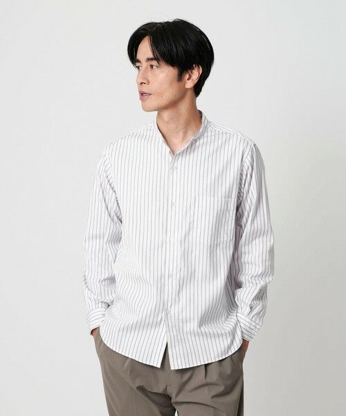 BEAUTY & YOUTH UNITED ARROWS/ビューティー&ユース ユナイテッドアローズ 70/2 ブロード バンドカラー シャツ REGULAR型 LT. GRAY XL BEAUTY & YOUTH UNITED ARROWS/ビューティー&ユース ユナイテッドアローズ 70/2 ブロード バンドカラー シャツ REGULAR型 LT. GRAY XL
