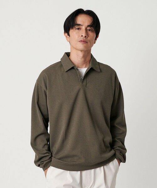 BEAUTY & YOUTH UNITED ARROWS/ビューティー&ユース ユナイテッドアローズ ドライ スムース ポロ カットソー 吸水速乾 OLIVE M BEAUTY & YOUTH UNITED ARROWS/ビューティー&ユース ユナイテッドアローズ ドライ スムース ポロ カットソー 吸水速乾 OLIVE M