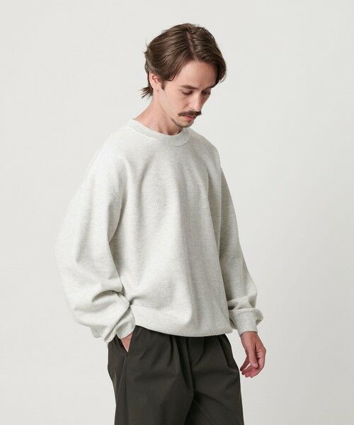 BEAUTY & YOUTH UNITED ARROWS/ビューティー&ユース ユナイテッドアローズ メランジ ワッフル バルーン クルーネック カットソー LT. GRAY M