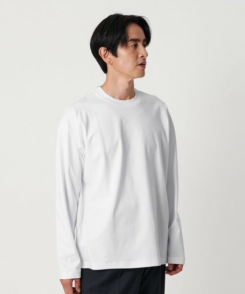 BEAUTY & YOUTH UNITED ARROWS/ビューティー&ユース ユナイテッドアローズ プラチナ ポンチ クルーネック カットソー 抗菌防臭 WHITE L