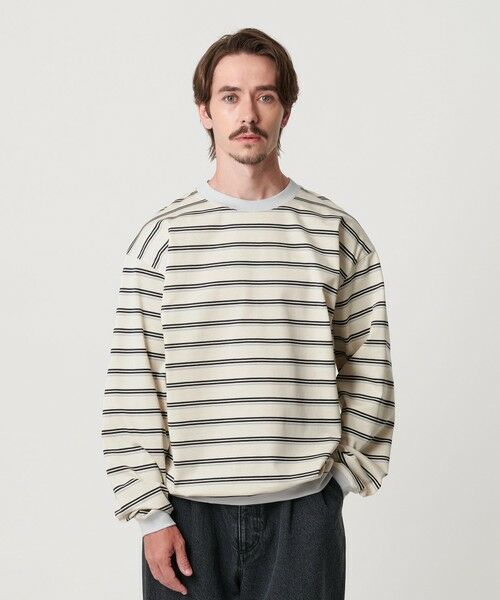 BEAUTY&YOUTH UNITED ARROWS / ビューティー&ユース ユナイテッドアローズ カットソー | トリプル ボーダー スウェット Tシャツ | 詳細1