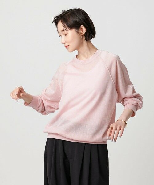 BEAUTY & YOUTH UNITED ARROWS/ビューティー&ユース ユナイテッドアローズ 【WEB限定】シアー ラグラン スウェット PINK L BEAUTY & YOUTH UNITED ARROWS/ビューティー&ユース ユナイテッドアローズ 【WEB限定】シアー ラグラン スウェット PINK L