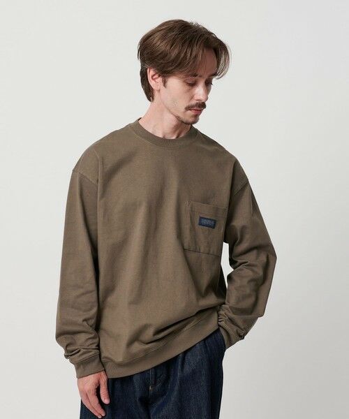 BEAUTY & YOUTH UNITED ARROWS/ビューティー&ユース ユナイテッドアローズ 【別注】<UNIVERSAL OVERALL>1ポケット ロングスリーブ Tシャツ OLIVE L BEAUTY & YOUTH UNITED ARROWS/ビューティー&ユース ユナイテッドアローズ 【別注】<UNIVERSAL OVERALL>1ポケット ロングスリーブ Tシャツ OLIVE L