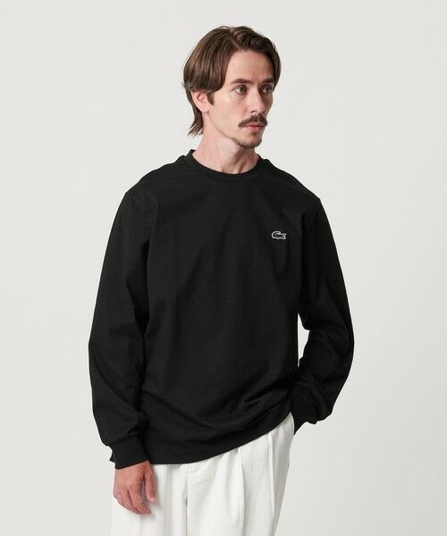 BEAUTY & YOUTH UNITED ARROWS/ビューティー&ユース ユナイテッドアローズ ＜LACOSTE＞1ポイント ロングスリーブ Tシャツ BLACK XL