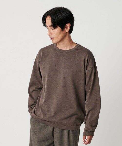 BEAUTY & YOUTH UNITED ARROWS/ビューティー&ユース ユナイテッドアローズ プレーティング フェード クルーネック ニット 抗菌・防臭機能付き LILAC L