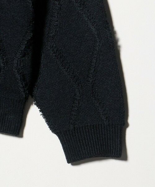 BEAUTY&YOUTH UNITED ARROWS / ビューティー&ユース ユナイテッドアローズ ニット・セーター | フリンジ パターン クルーネック ニット | 詳細15