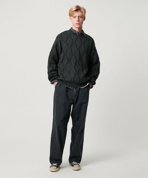 BEAUTY&YOUTH UNITED ARROWS / ビューティー&ユース ユナイテッドアローズ ニット・セーター | フリンジ パターン クルーネック ニット | 詳細7