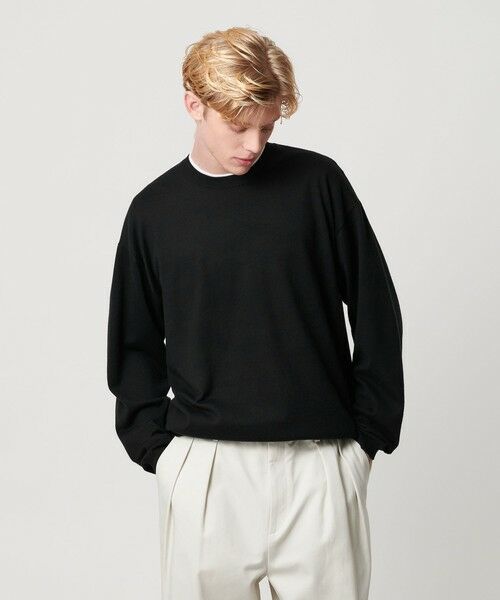 BEAUTY&YOUTH UNITED ARROWS / ビューティー&ユース ユナイテッドアローズ ニット・セーター | コットン カシミヤ ブレンド ロングスリーブ Tシャツ | 詳細1