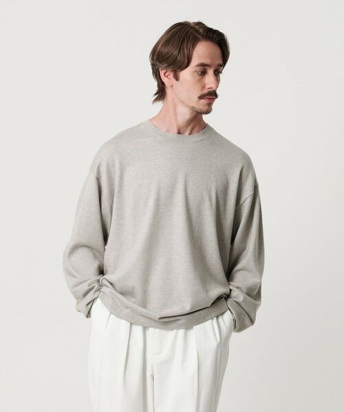 BEAUTY & YOUTH UNITED ARROWS/ビューティー&ユース ユナイテッドアローズ コットン カシミヤ ブレンド ロングスリーブ Tシャツ LT. GRAY L