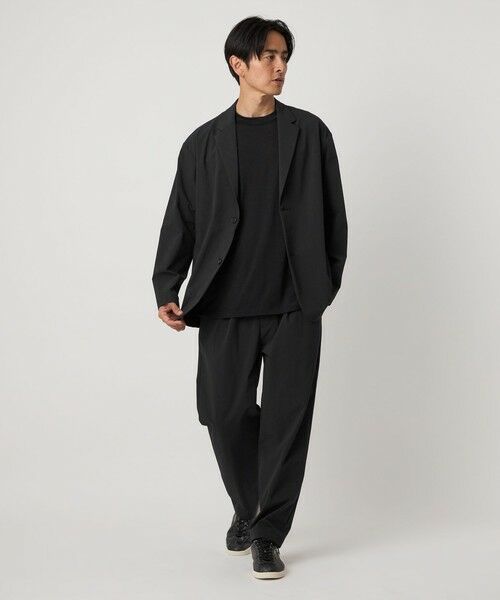 高級感◎美品★ユナイテッドアローズ　360°テーパードパンツ　1.3万　S　黒 BEAUTY&YOUTH UNITED ARROWS（ビューティーアンドユース