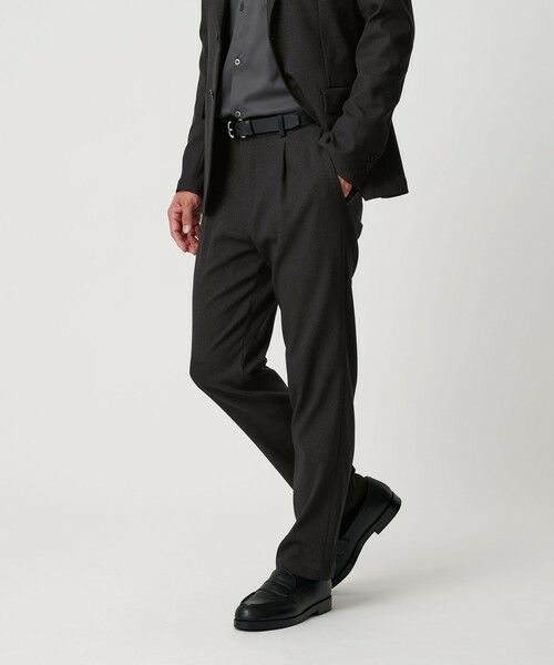 BEAUTY & YOUTH UNITED ARROWS/ビューティー&ユース ユナイテッドアローズ リサイクル ポリエステル 1プリーツ テーパード パンツ セットアップ対応 ウォッシャブル DK. GRAY M BEAUTY & YOUTH UNITED ARROWS/ビューティー&ユース ユナイテッドアローズ リサイクル ポリエステル 1プリーツ テーパード パンツ セットアップ対応 ウォッシャブル DK. GRAY M