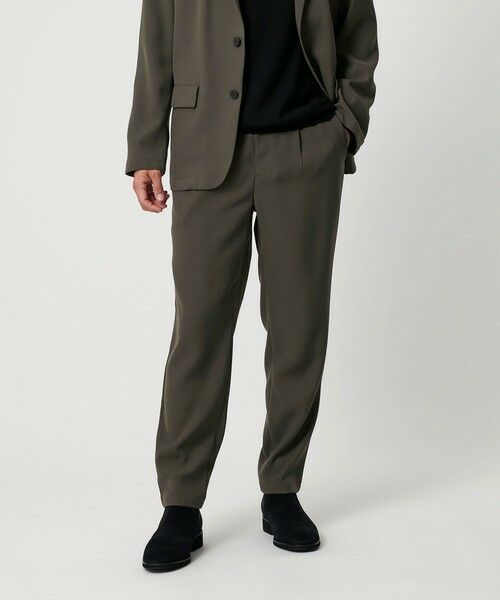 BEAUTY&YOUTH UNITED ARROWS / ビューティー&ユース ユナイテッドアローズ その他パンツ | トリコチン ポリエステル 1プリーツ テーパードパンツ NO.5 セットアップ対応 | 詳細1