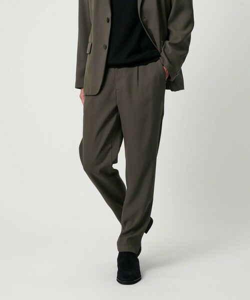BEAUTY&YOUTH UNITED ARROWS / ビューティー&ユース ユナイテッドアローズ その他パンツ | トリコチン ポリエステル 1プリーツ テーパードパンツ NO.5 セットアップ対応 | 詳細2
