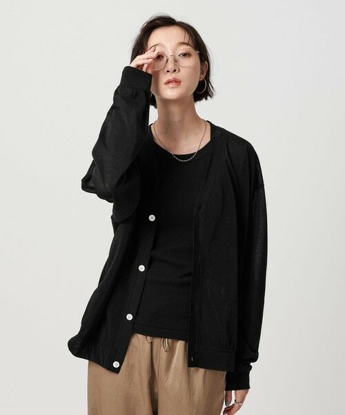 BEAUTY&YOUTH UNITED ARROWS / ビューティー&ユース ユナイテッドアローズ カーディガン・ボレロ | 【WEB限定】シアー カーディガン | 詳細1