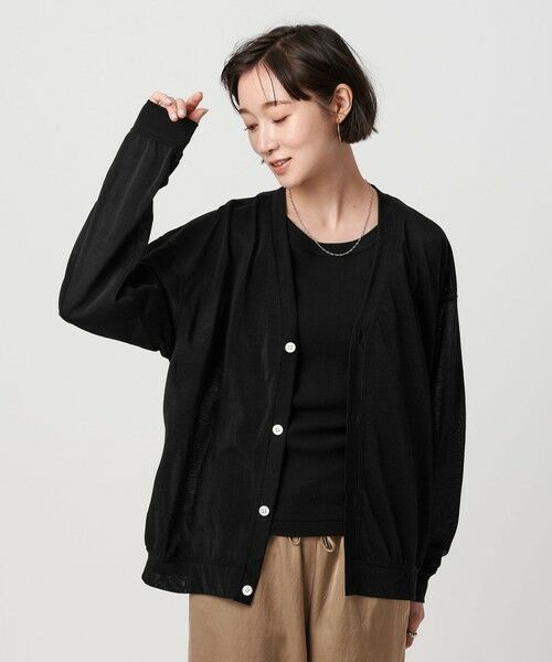 BEAUTY&YOUTH UNITED ARROWS / ビューティー&ユース ユナイテッドアローズ カーディガン・ボレロ | 【WEB限定】シアー カーディガン | 詳細4