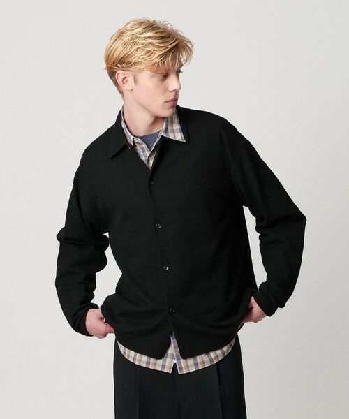 BEAUTY & YOUTH UNITED ARROWS/ビューティー&ユース ユナイテッドアローズ エア ミラノ ニット シャツ 抗菌防臭 BLACK M