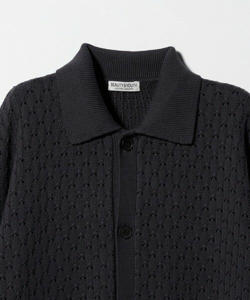 BEAUTY&YOUTH UNITED ARROWS / ビューティー&ユース ユナイテッドアローズ カーディガン・ボレロ | オブリック パターン ポロ ジャケット | 詳細8